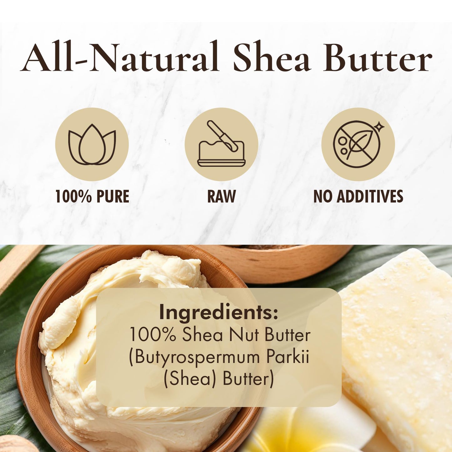 HalalEveryDay 28 oz Ivory Shea Butter- 100% Pure All Natural- Unrefined Organic Raw from Ghana- Raw African Shea Butter, Perfect for Skin, Face, Body