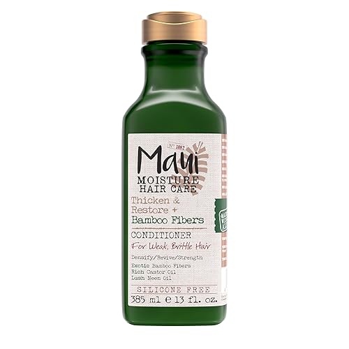 Maui Moisture Thicken & Restore + Bamboo Fibers Strengthening Conditioner to Soften Transitioning or Natural Hair & Renew Brittle Hair, Vegan