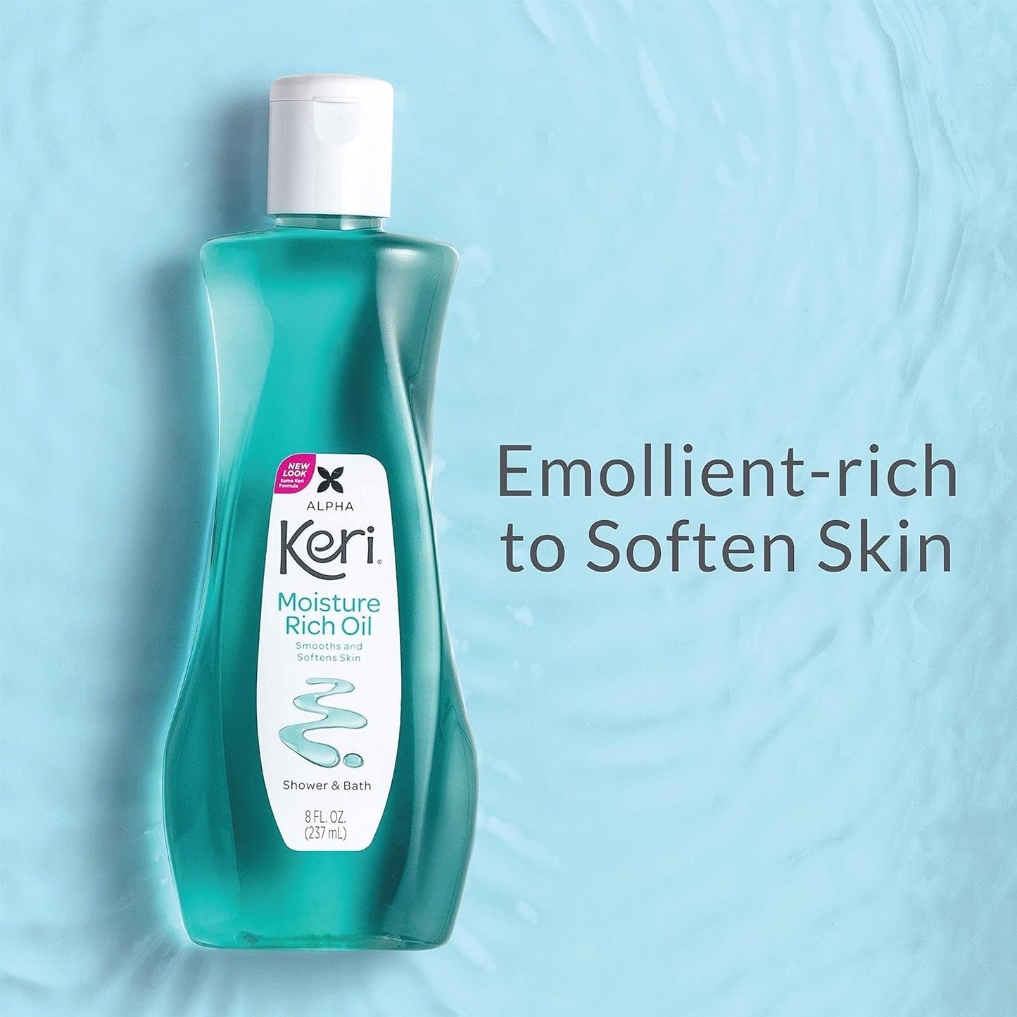 Keri Moisture Rich Shower Bath Oil, Clear, 8 Ounce (Pack of 2) Beauty and Personal Care Keri