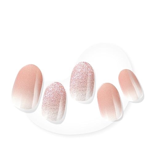 Dashing Diva Glaze Nail Strips - Velvet Blush | Long Lasting, Chip Resistant, Semi-Cured Gel Nails | 34 Salon Quality Nude Ombre Set Beauty & Personal Care Dashing Diva