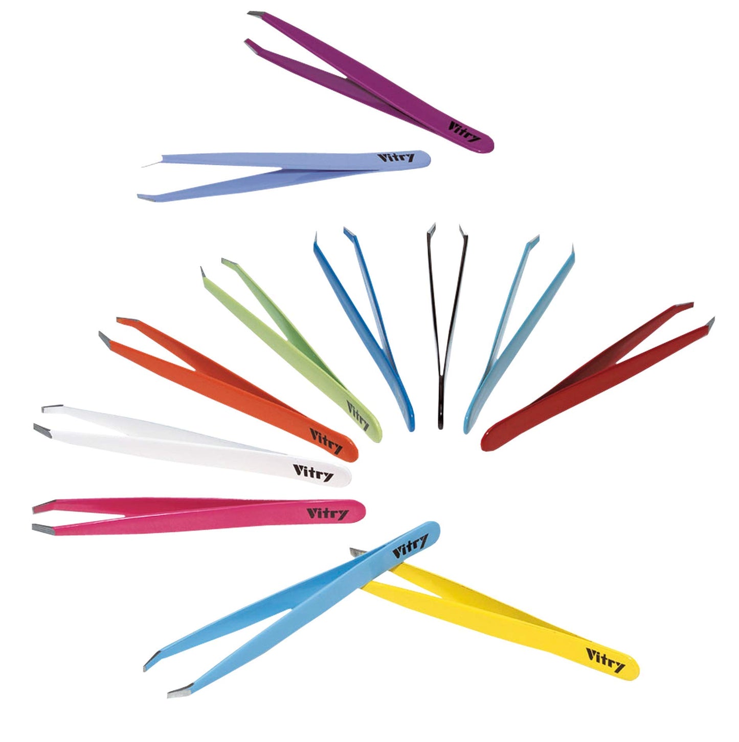 Vitry Color Tweezers Crab Ends Beauty and Personal Care Vitry