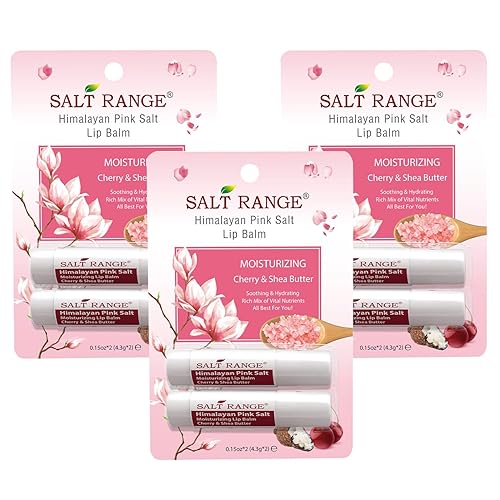 Natural Solution Lip Balm, Formulated with Cherry & Organic Shea Butter, Moisturizing Lip Care Multipack, Hydrating Moisturizer for Dry Lips, Organic