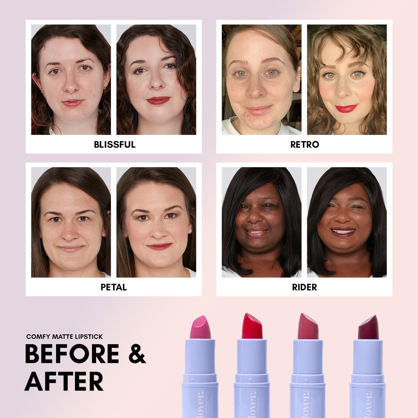 Clover Comfy Matte Lipstick | Non Drying Lipstick, Moisturizing And Lightweight, High Pigmented Lipstick | Cruelty-Free & Vegan Lip Makeup | Shade -