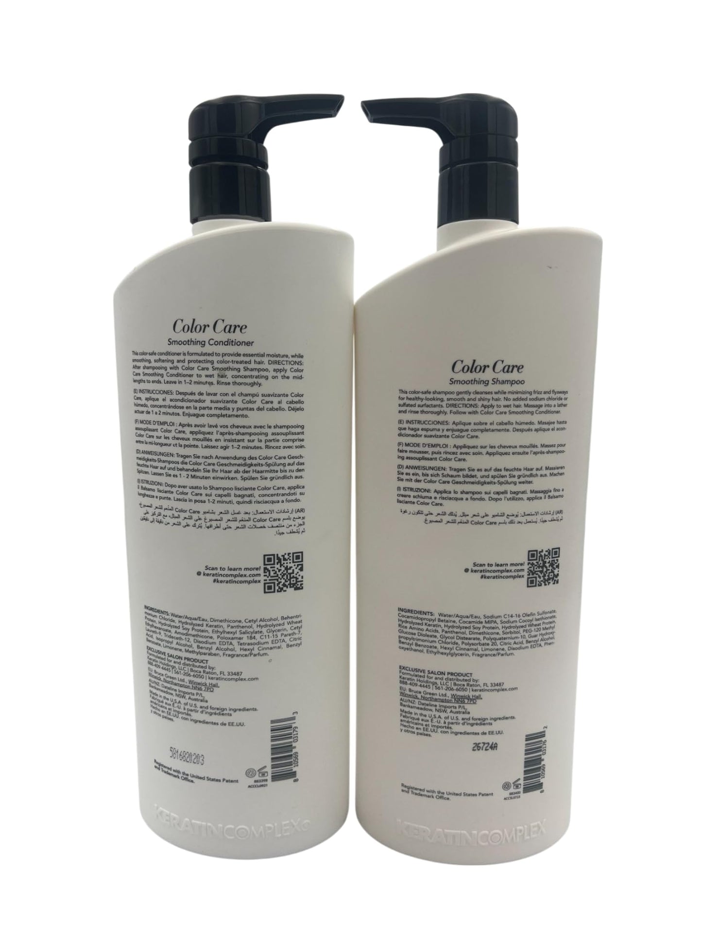 FIUL - Keratin Hair Color Care Set Smoothing Shampoo & Conditioner + Gift Super Absorbent Microfiber Hair Towel - Color Care - Keratin to All Hair