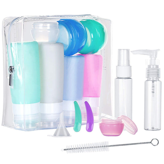 Benbilry 16 Pack Travel Bottles Set for Toiletries, TSA Approved Travel Size Leak Proof Containers, Silicone Squeezable Shampoo and Conditioner
