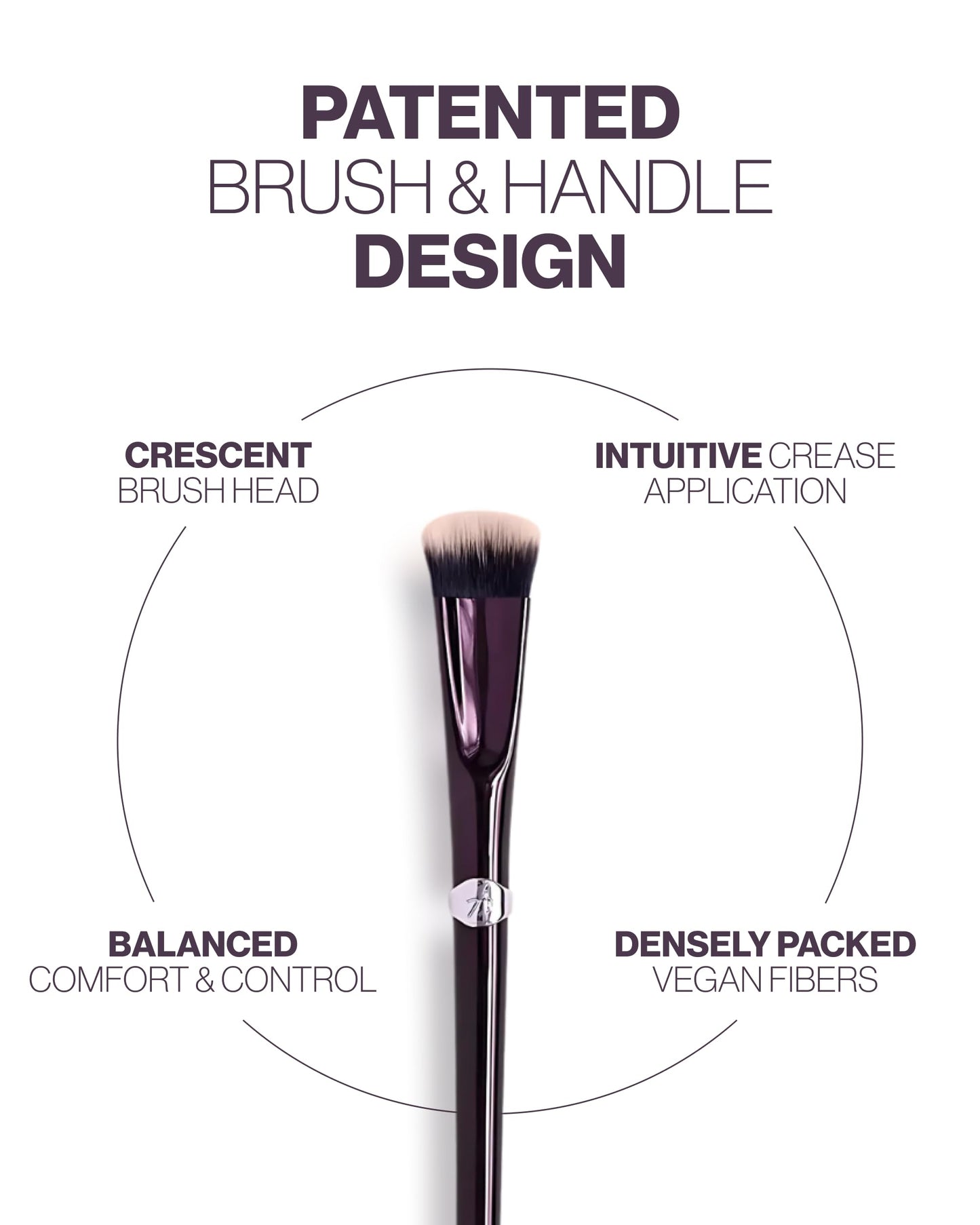 Anisa Beauty Eye Crescent Crease Brush | Professional Soft Dense Vegan Brush for Blending Cream, Liquid, and Powder Eyeshadow | Crescent Head Shape