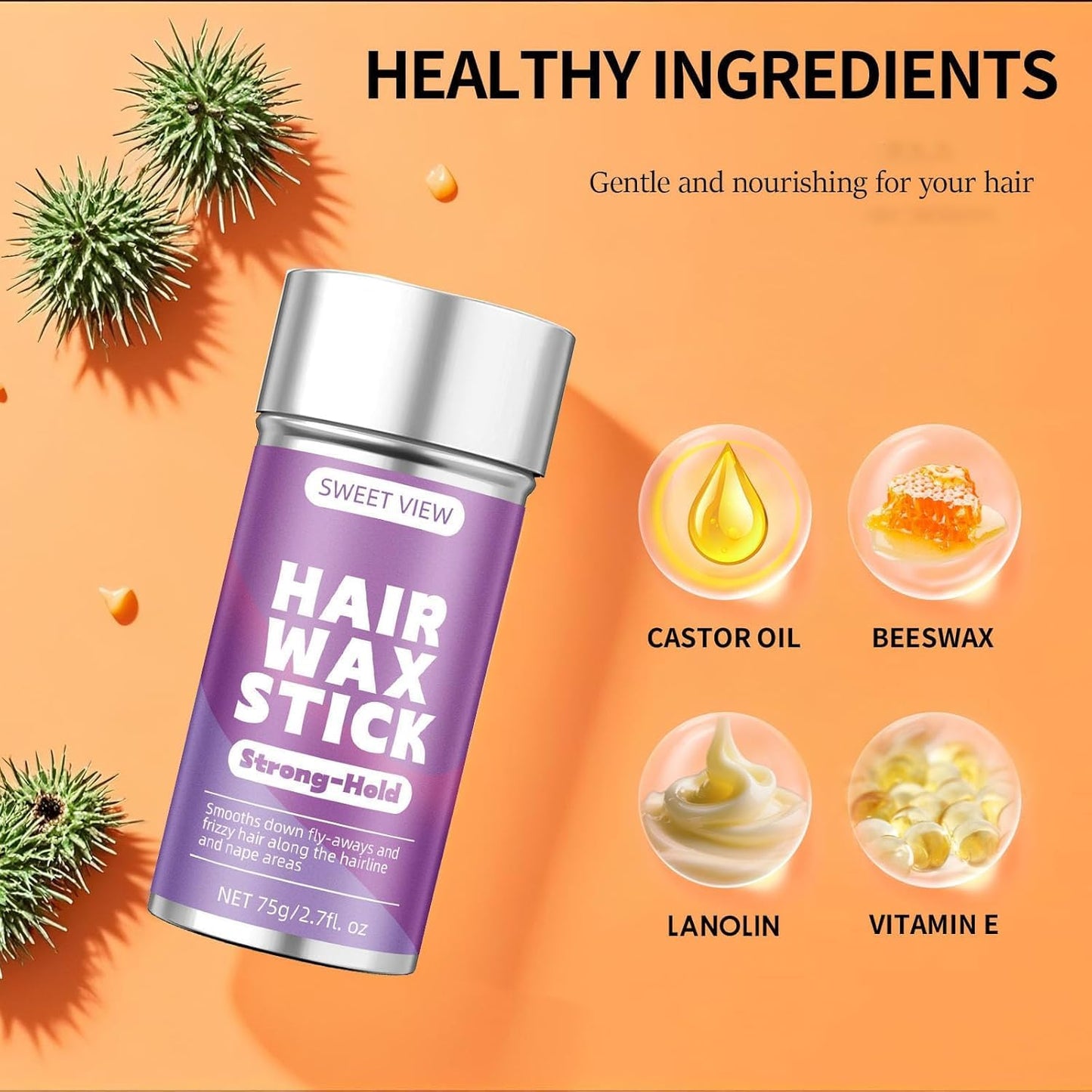 SWEET VIEW Hair Wax Stick & Slick Back Brush Beauty and Personal Care SWEET VIEW