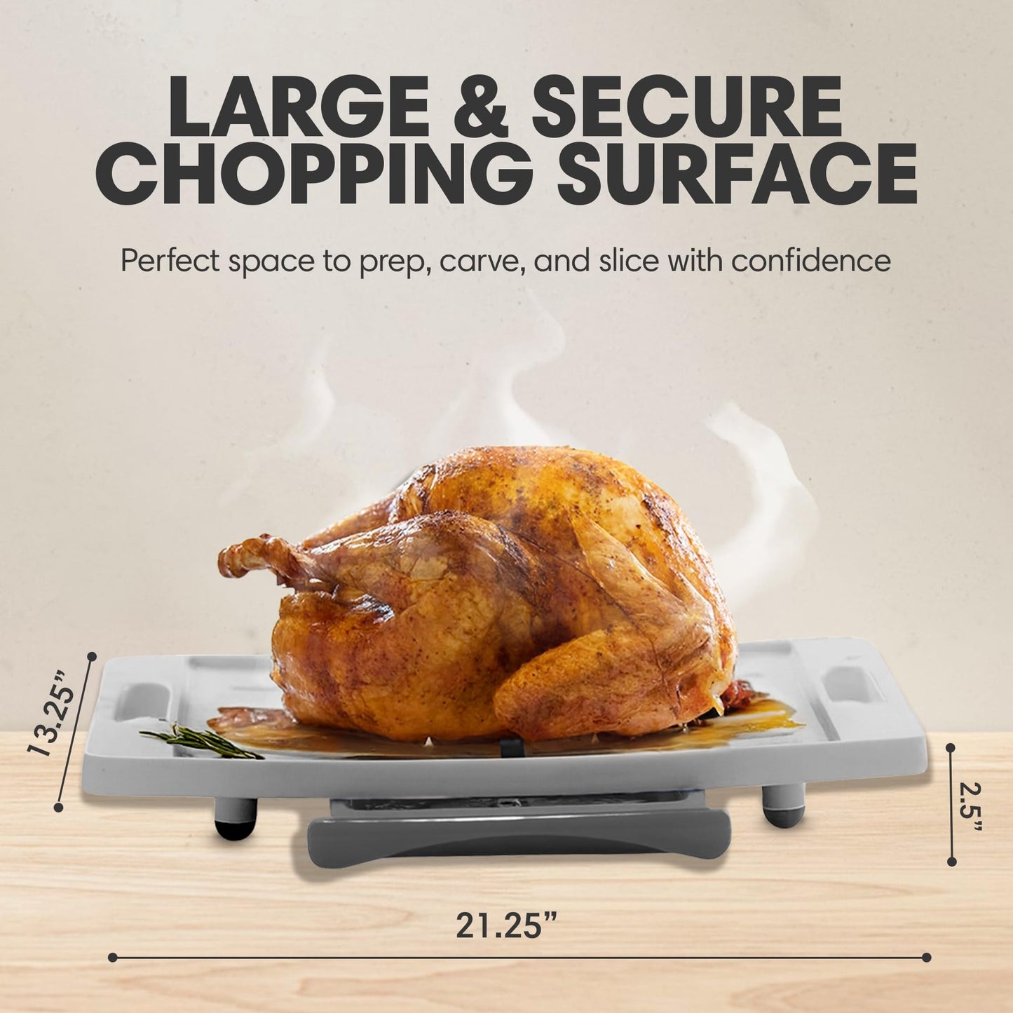 XL Meal Prep System Cutting Board - Large Cutting Board with Juice Groove, Spikes, Drip Tray & Removable Surface - Carving Board - BBQ Essential…