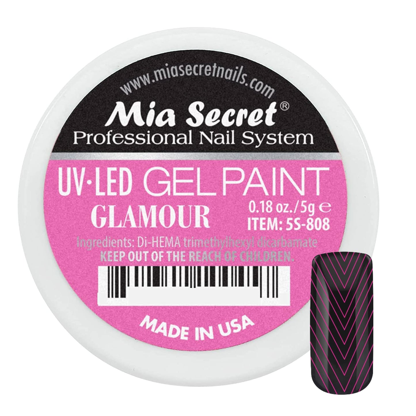 Mia Secret Professional Nail System UV/LED Gel Paint - 5 grams (Glamour) Beauty & Personal Care Mia Secret