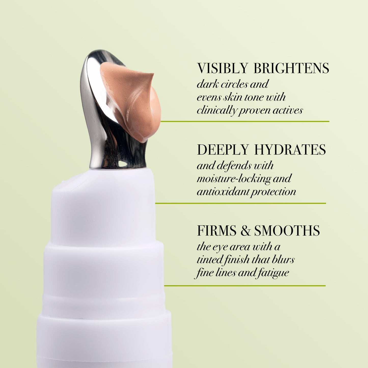 Replenix Anti-Aging Tinted Brightening Eye Cream, 0.29 Fl Oz, Medical Grade Hyaluronic Acid Under Eye Cream, Helps Blur Dark Circles, Fine Lines