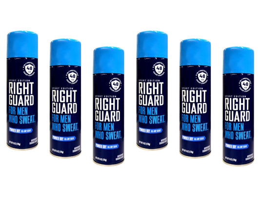 Right Guard Sport 6 Ounce Aerosol Powder Dry 48Hr Antiperspirant (Pack of 6) Beauty and Personal Care Right Guard