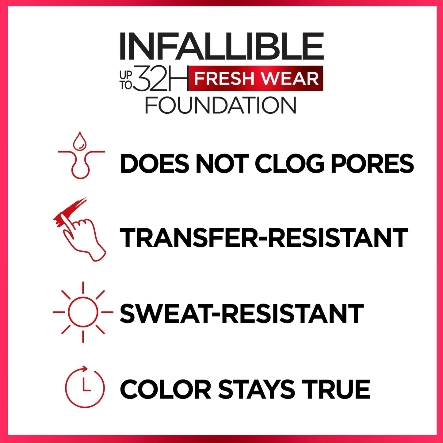 L'Oreal Paris Makeup Infallible Up to 32 Hour Fresh Wear Lightweight Foundation, 415 Rose Ivory, 1 Fl Oz, Packaging May Vary