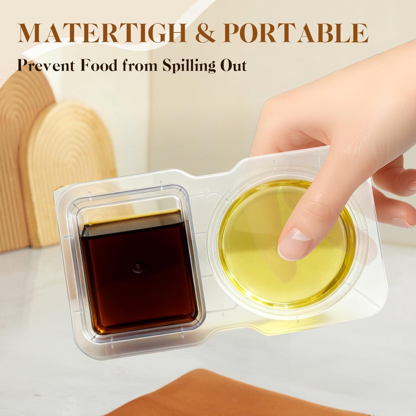 TaidMiao Reusable Snack Containers Compartment with Lids - 20 Sets Snack Containers, Double Snackle Box Compartment Condiment Containers, Snack Box…