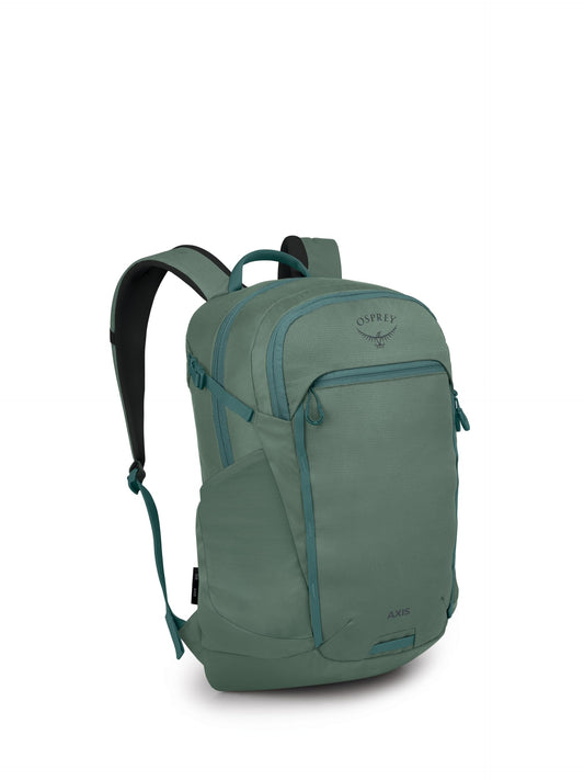 Osprey Axis Laptop Backpack - Sleek, Urban-Ready Everyday Pack with Laptop Sleeve, Dual Water Bottle Pockets, and Compression Straps - Ideal for College,Commutes, and Casual Travel, Pine Leaf Green
