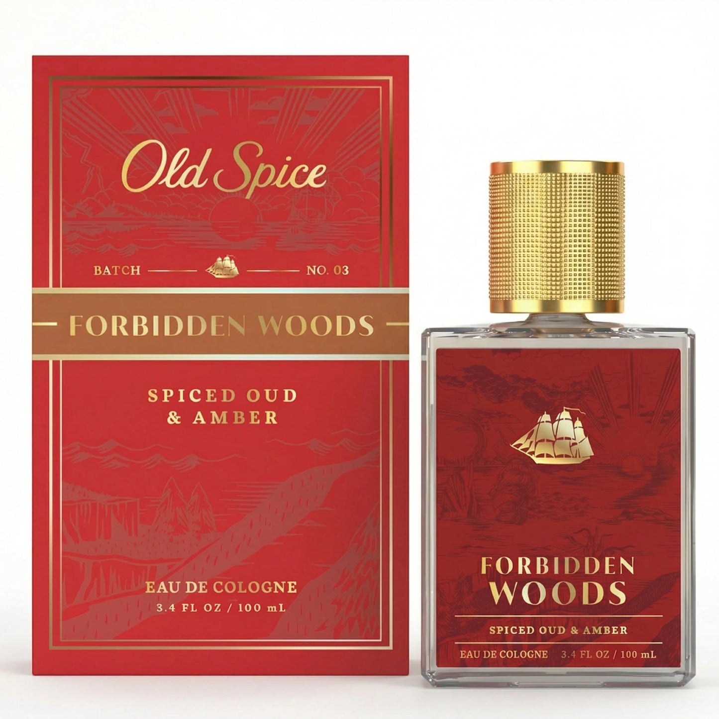 Old Spice Cologne for Men, Premium & Pairable Fragrance Spray, Forbidden Woods with Spiced Oud + Amber Signature Scent, Masculine & Sophisticated
