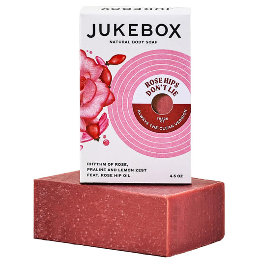 JUKEBOX Soap,Rose Hips Don't Lie Scent, Natural Bar Soap for Women, Cold Process, Bath Soap with No Harmful Ingredients, Created for All Skin Types