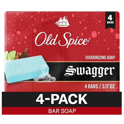 Old Spice Bar Soap for Men, Refreshing Clean to Wash Away Dirt & Odor, Cleansing Formula, Long-Lasting & Confidence-Boosting Fragrance, Swagger
