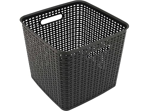 Advantus 37519 Extra Large Open Lid Storage Bin, Black