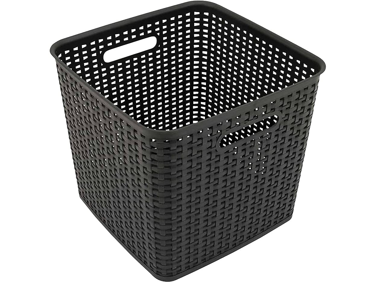 Advantus 37519 Extra Large Open Lid Storage Bin, Black