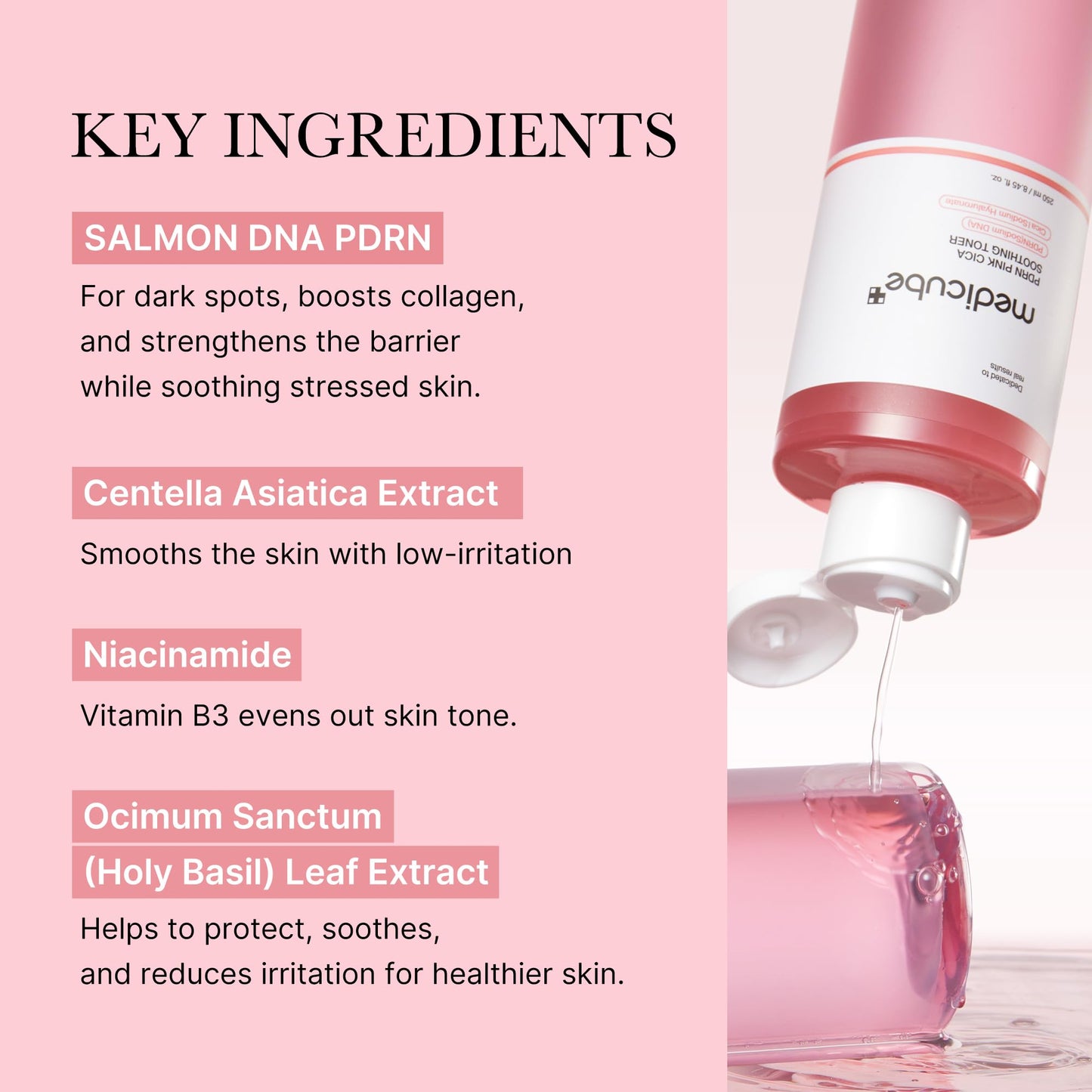 medicube PDRN Toner Salmon DNA PDRN CICA Soothing Toner Beauty and Personal Care medicube