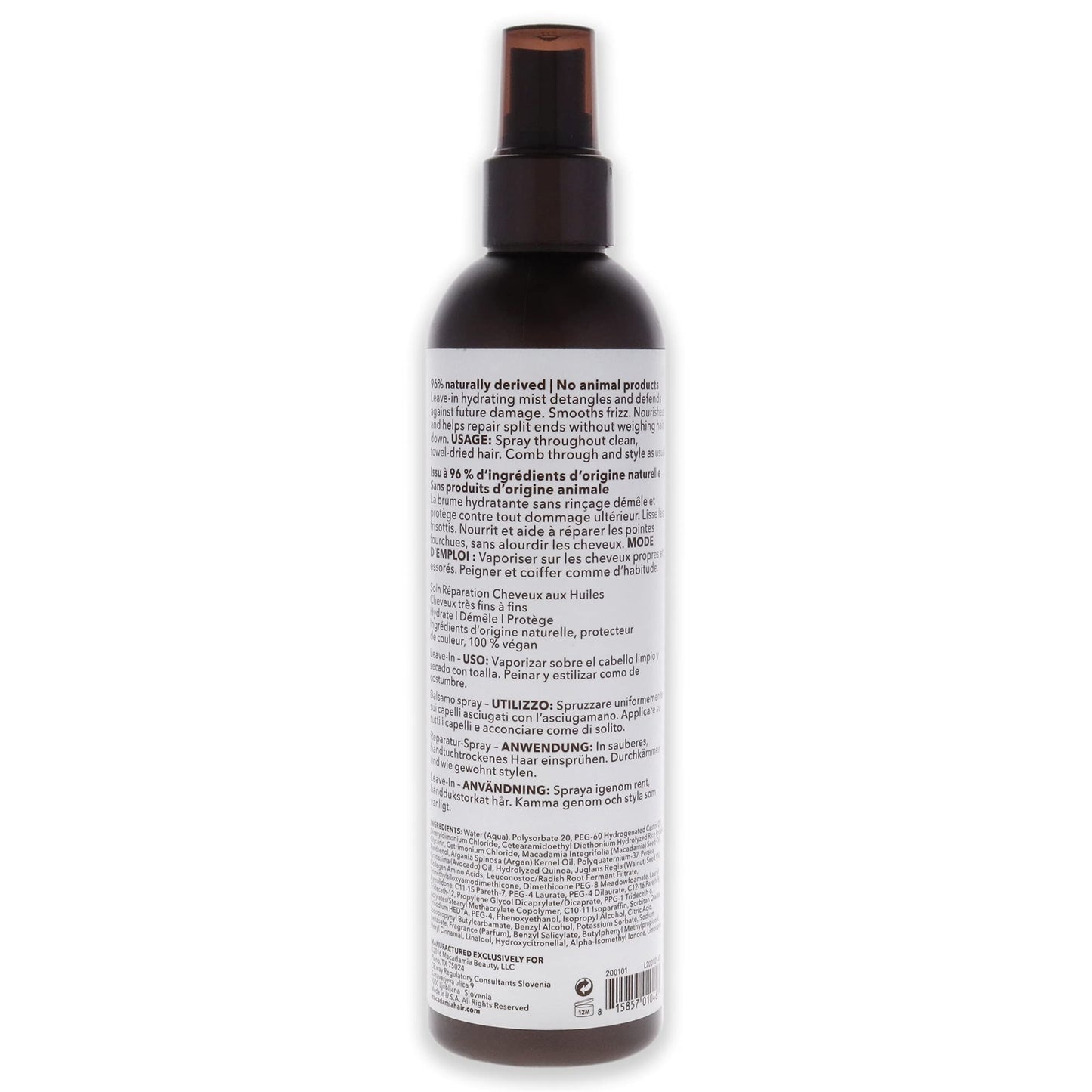 Macadamia Professional Hair Care Sulfate & Paraben Free Natural Organic Pecan 8 Fl Oz