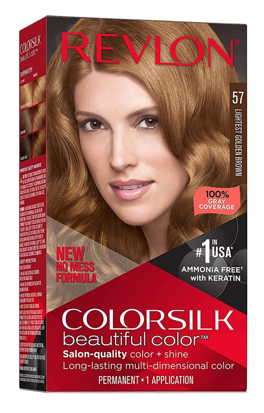Revlon Colorsilk #57 Lightest Golden Brown (Pack of 3)