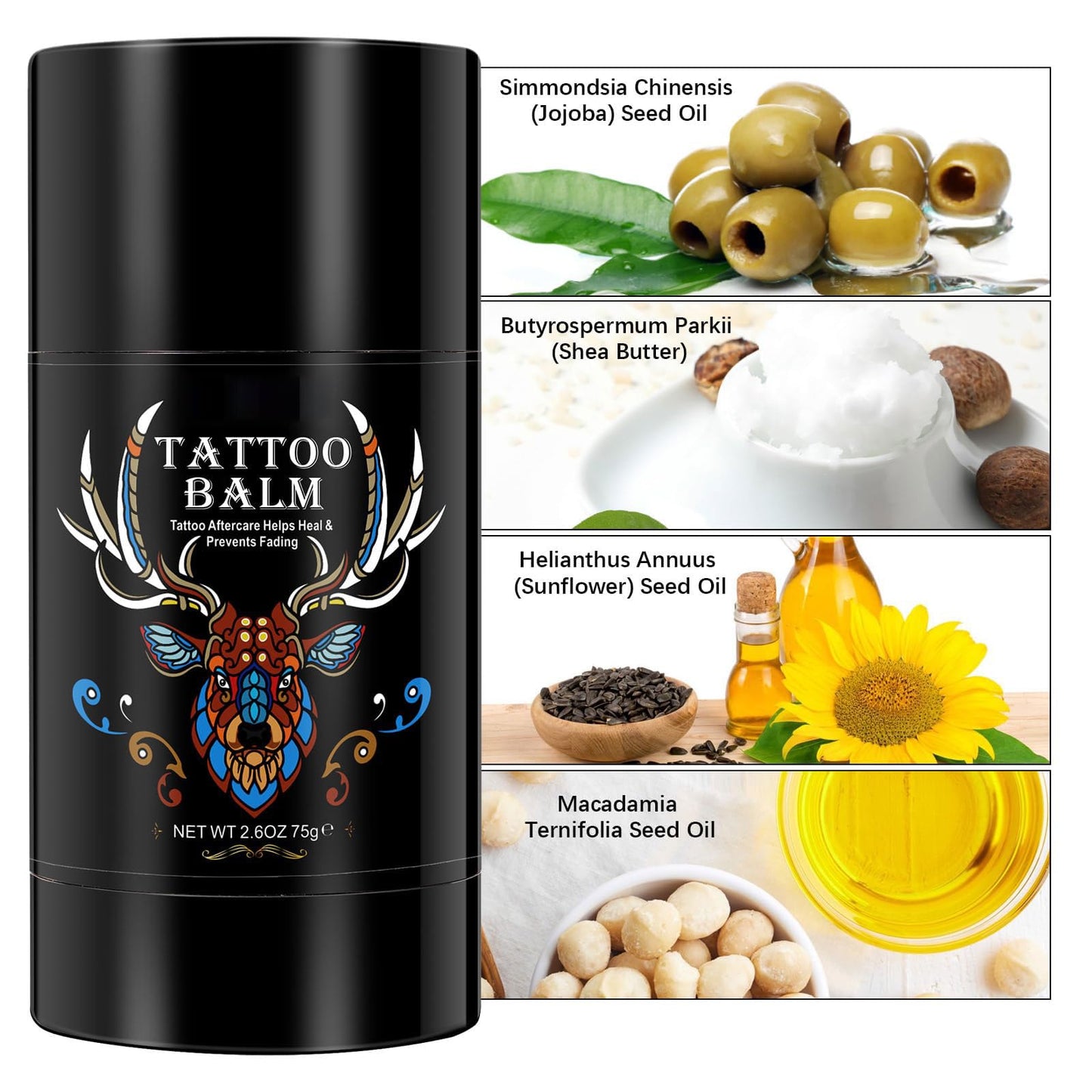 Tattoo Aftercare Butter Balm, 2.6 oz, Old & New Tattoo Moisturizer Healing Brightener for Color Enhance, Natural Organic Tattoo Cream Beauty and Personal Care Yecuce