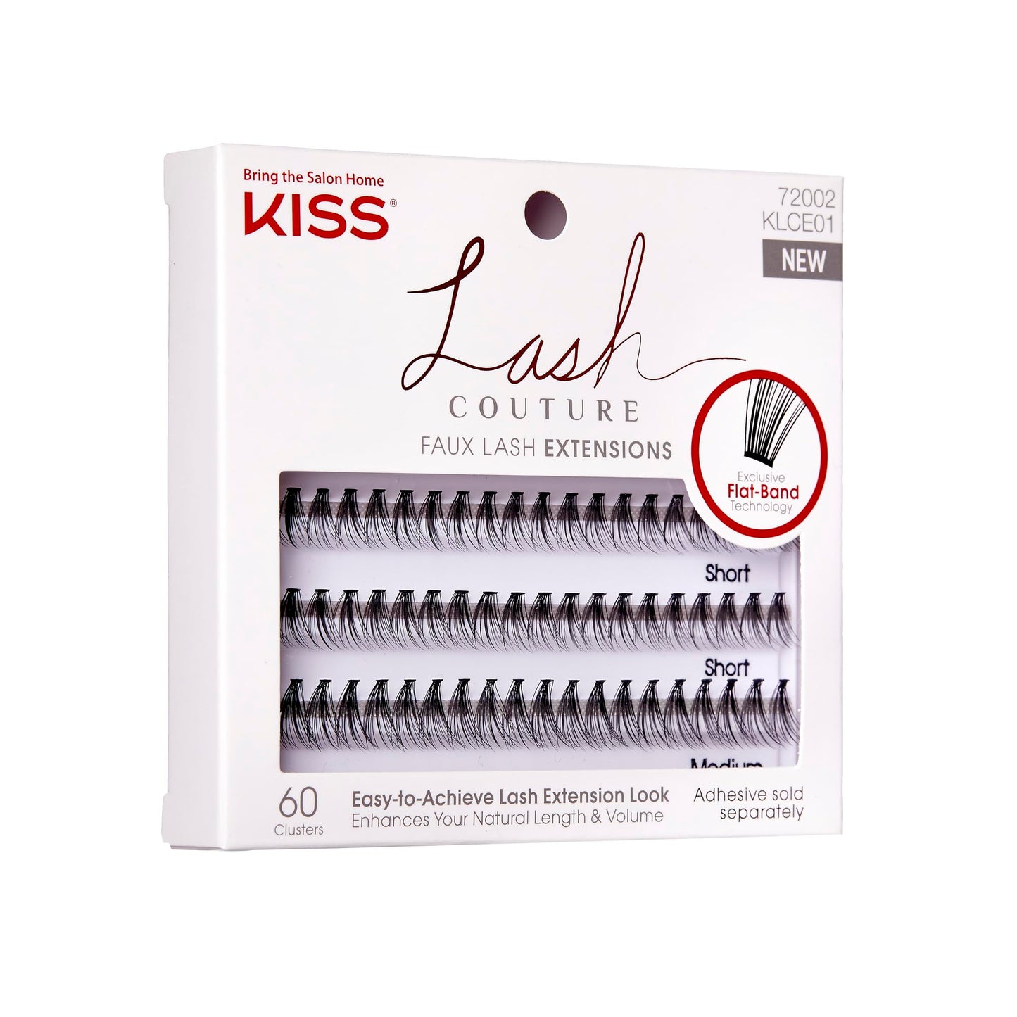 Kiss Lash Couture Faux Lash Extensions Short/Medium (Pack of 3)