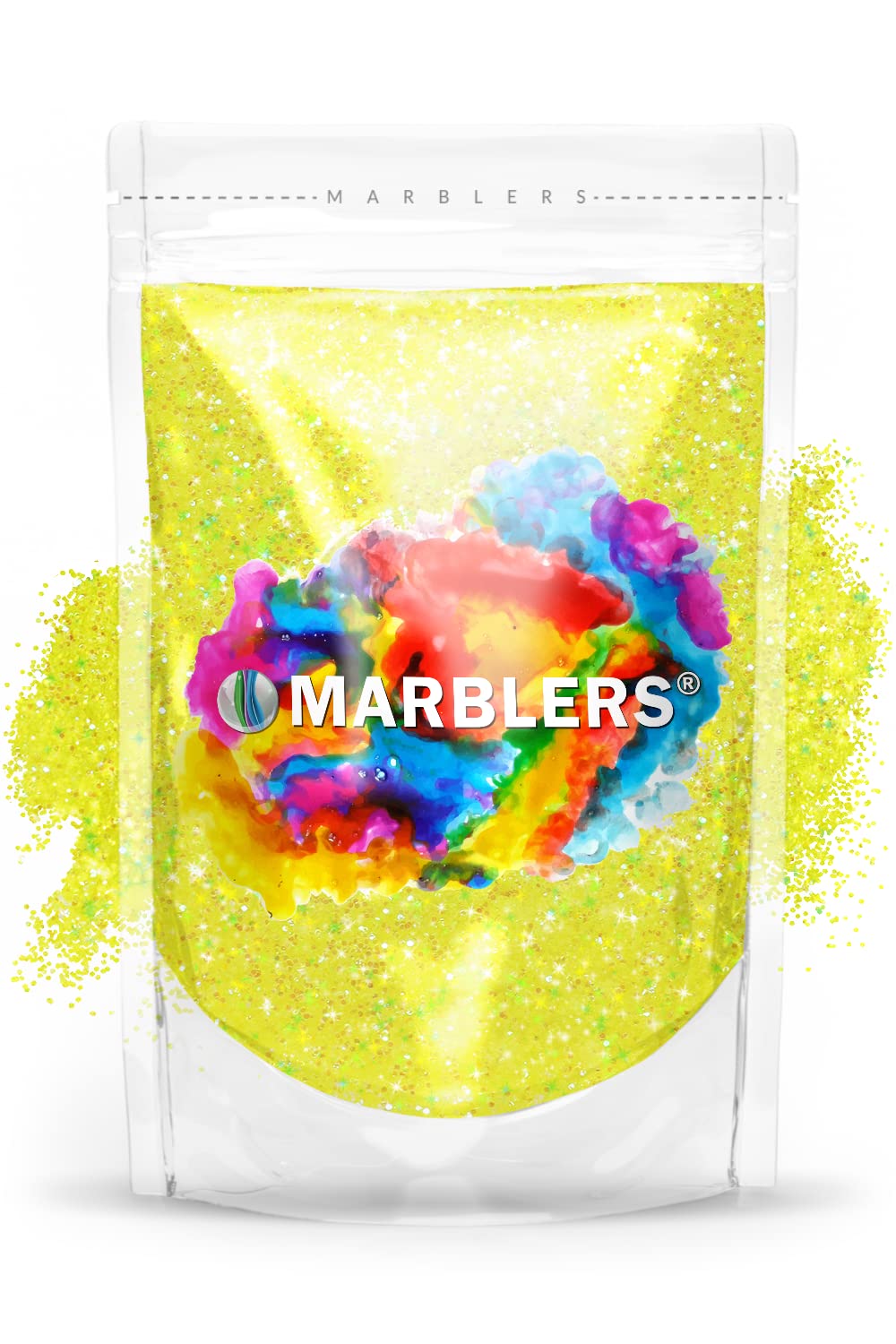 MARBLERS Holographic Glitter [Rainbow Yellow] 3oz (85g) | Fine | Non-Toxic, Vegan, Cruelty-Free | Face, Body, Eyeshadow, Hair, Festival, Party Makeup