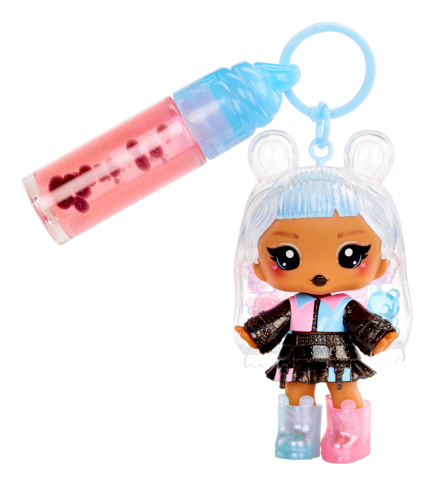 Yummiland Lip Gloss Doll: Sour Sweeties - Gabi Gummybear Includes DIY Lip Gloss + Removable Keychain, Cosmetic Play, Collectible, Ages 4+
