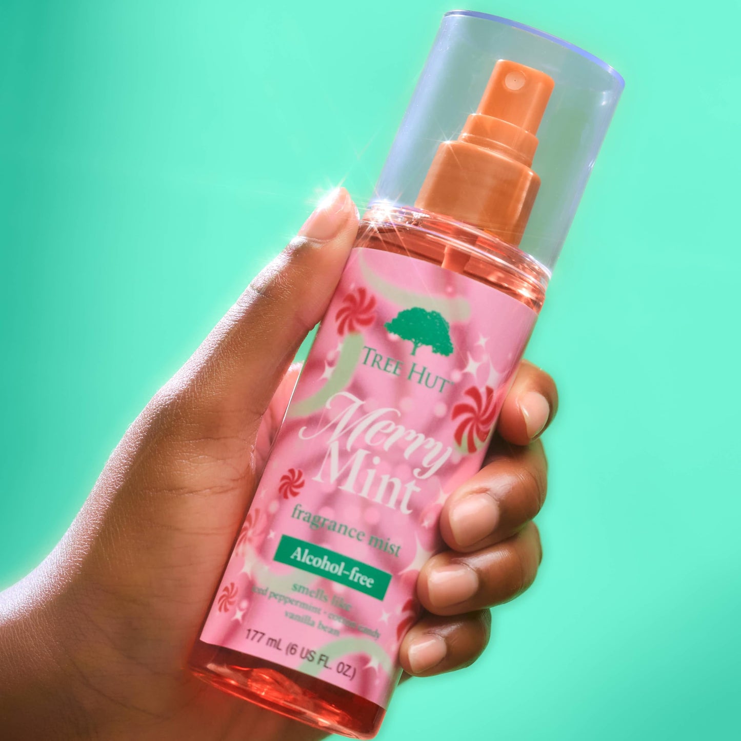 Tree Hut Merry Mint Hair & Body Mist, Spritz On for a Refreshed Feel or Layer with Your Favorite Scents, Versatile Body Spray, Limited Edition