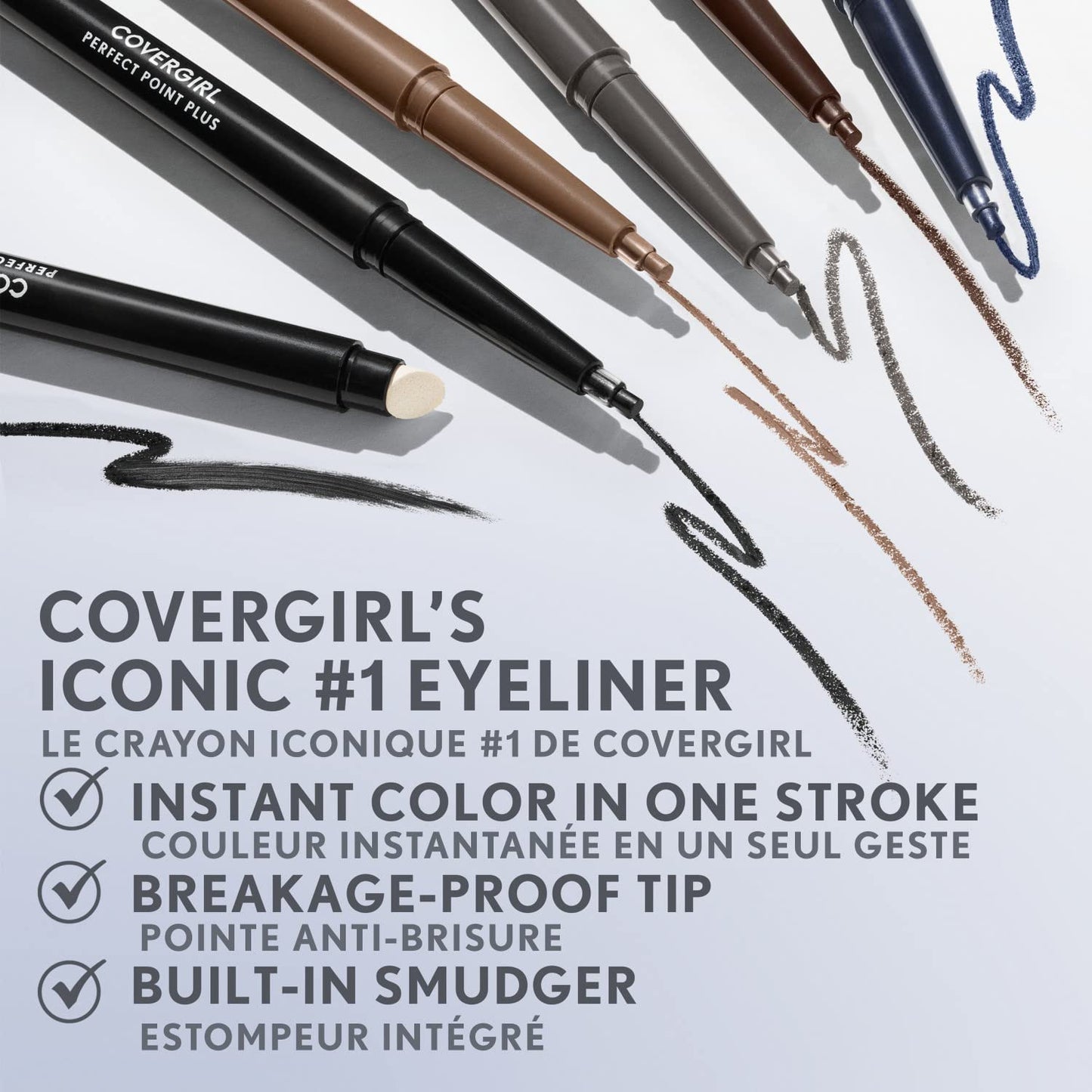 COVERGIRL Eyeliner Charcoal Self Sharpening Pencil (Pack of 3)