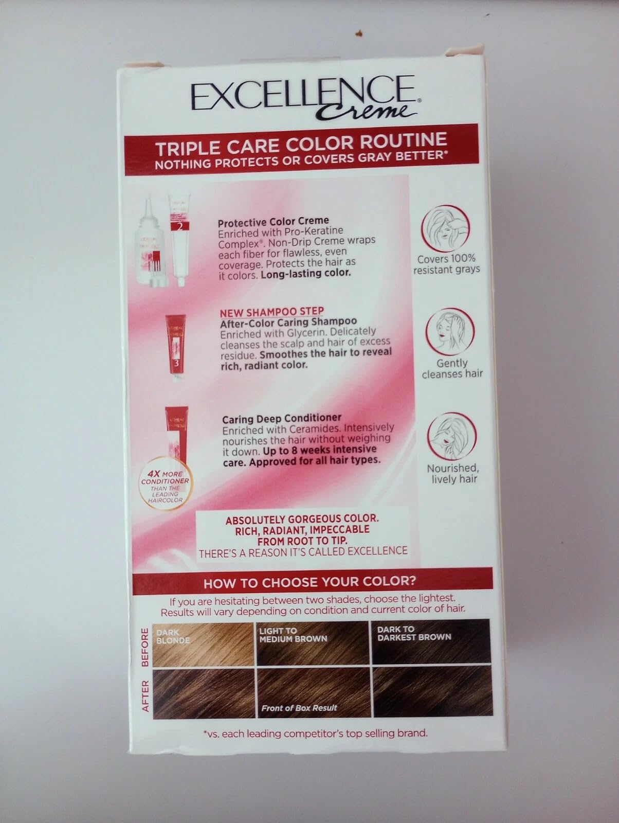 L'Oreal Paris Excellence Creme Haircolor, Medium Golden Brown [5G] 1 ea