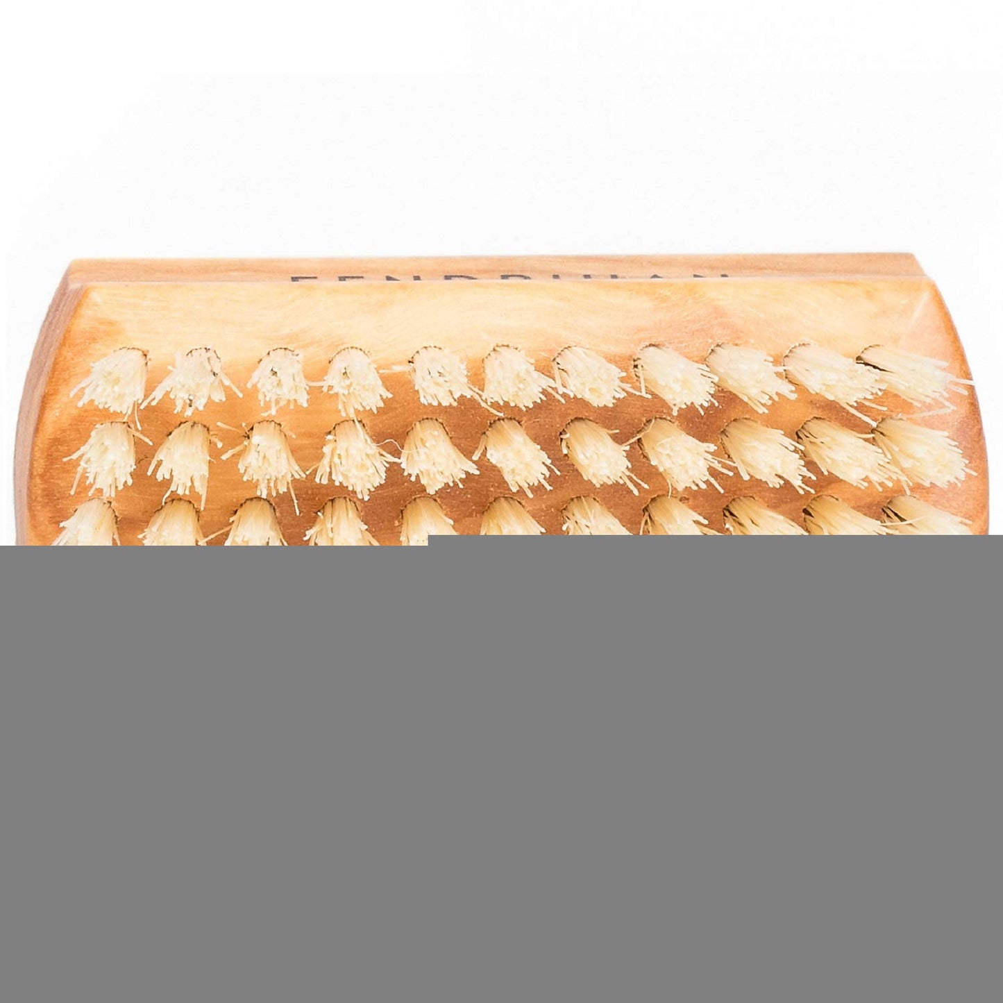 Fendrihan Travel Size Dual Sided Olivewood Nail and Hand Brush with Natural Boar Bristles 2.3" (Made in Germany)