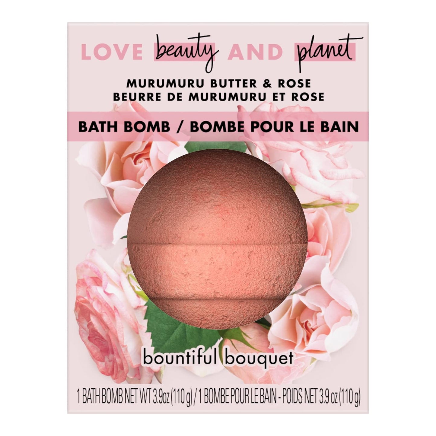 Love Beauty and Planet Bath Bomb 3.9 Oz (Bountiful Bouquet) Murumuru Butter & Rose