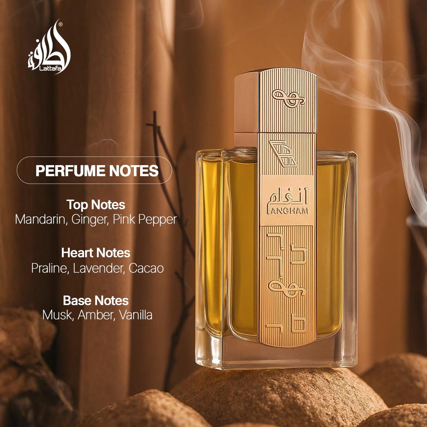 Lattafa Angham - Citrus, Lavender, Musk, Amber, Vanilla - Eau de Parfum Long-Lasting Fragrance for Unisex, 3.40 Ounce / 100 ml Beauty and Personal Care Lattafa