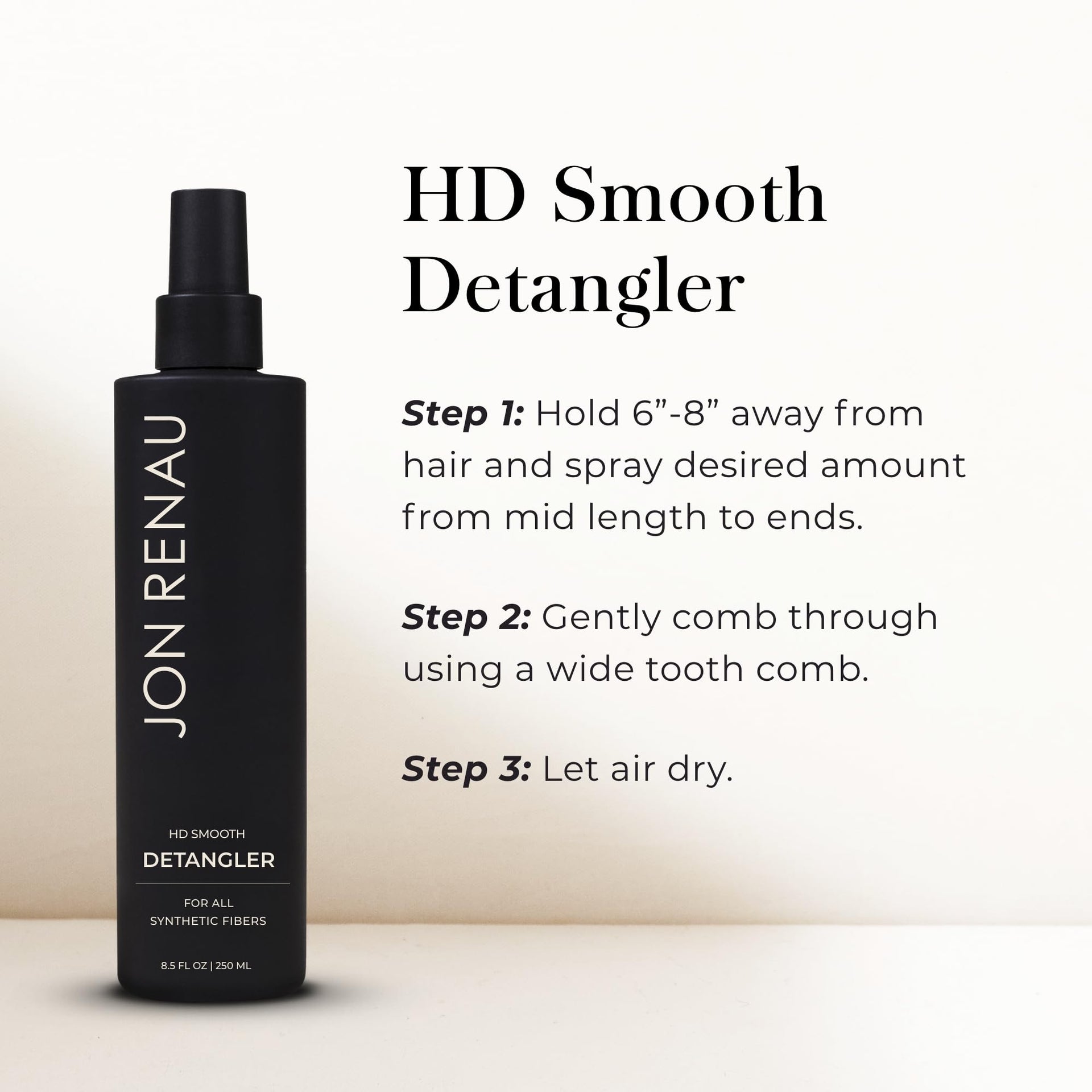 Detangle Splray Jon Renau HD Smooth Detangler, Leave In Detangler Spray for Synthetic ...