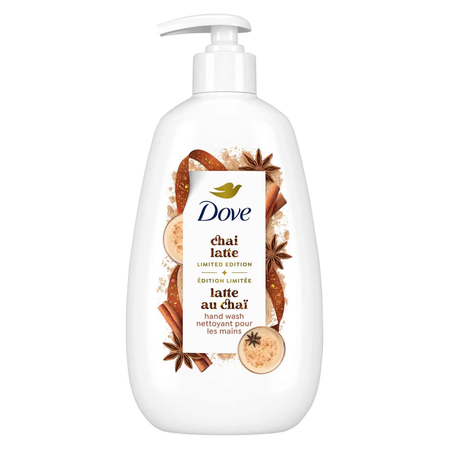Dove Limited Edition Holiday Treats Liquid Hand Wash for Deep Nourishment Spiced Chai Latte 12 oz