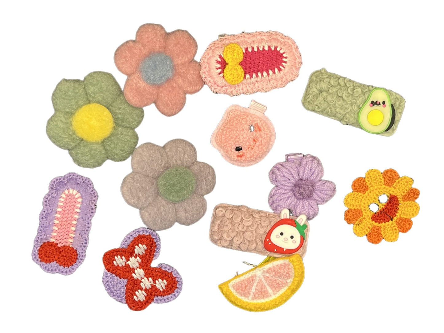 56PCS Cute Hair Clips Fashion Girls Hair Accessories Flower Fruit Colorful Rainbow Candy Dessert Lovely Animal Barrettes Set Non-slip Metal Snap Pins Beauty and Personal Care CISMARK