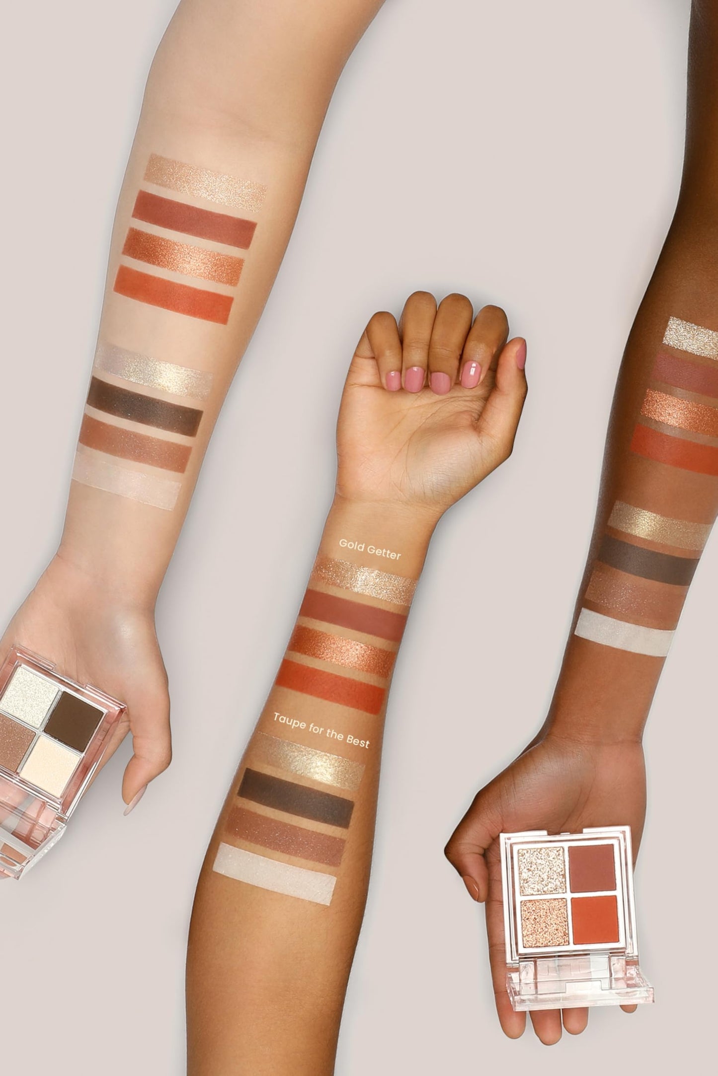 JOAH Simplifeyed Quad Eyeshadow Palette - 4 Highly Pigmented Shades in Matte & Shimmer Finishes - Long-Lasting, Blendable, Vegan Eye Shadow Compact…