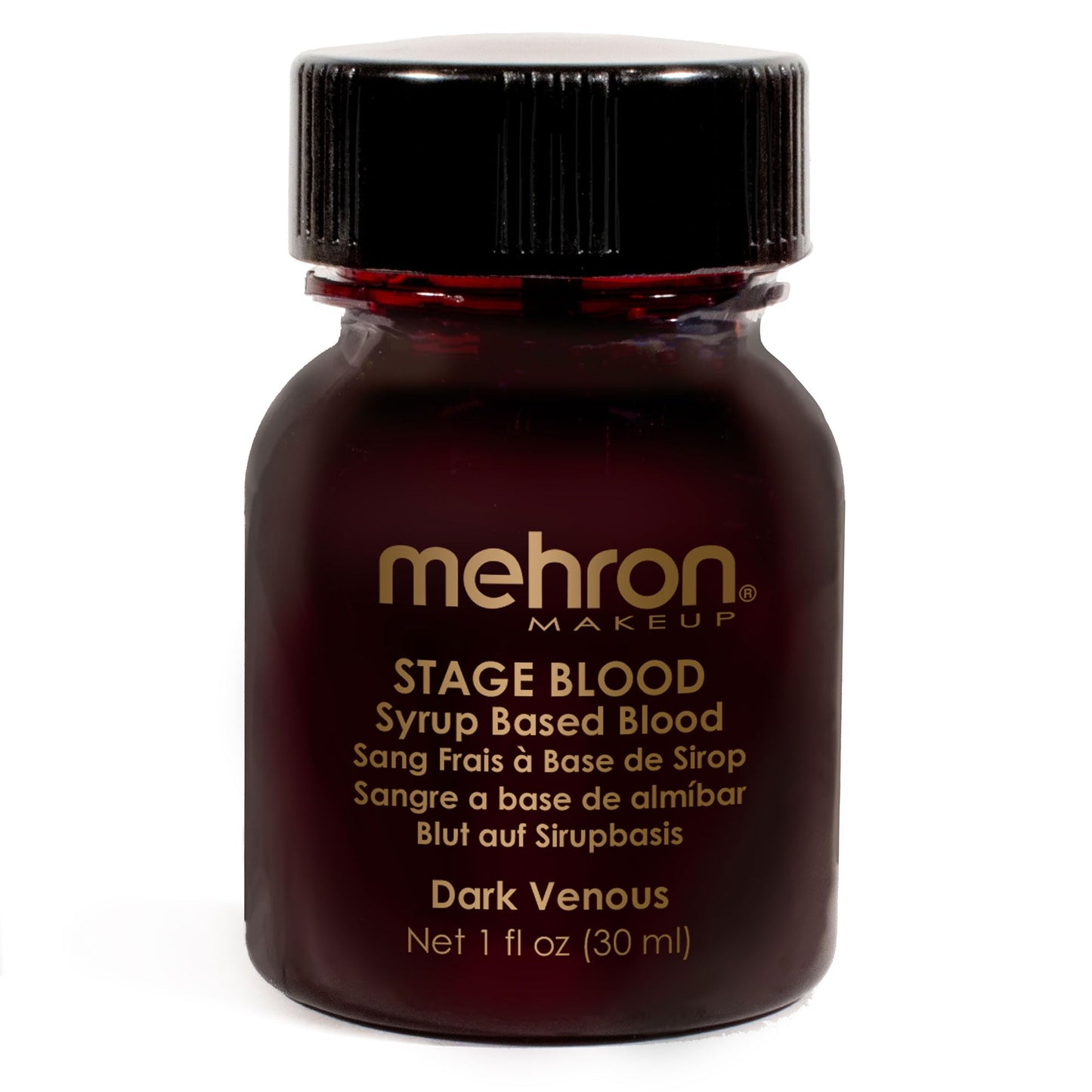 Mehron Makeup Stage Blood | Edible Fake Blood Makeup for Stage, Costume, Cosplay (1oz.) (Dark Venous) | Made in the USA