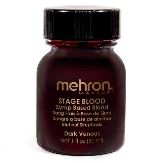 Mehron Makeup Stage Blood | Edible Fake Blood Makeup for Stage, Costume, Cosplay (1oz.) (Dark Venous) | Made in the USA