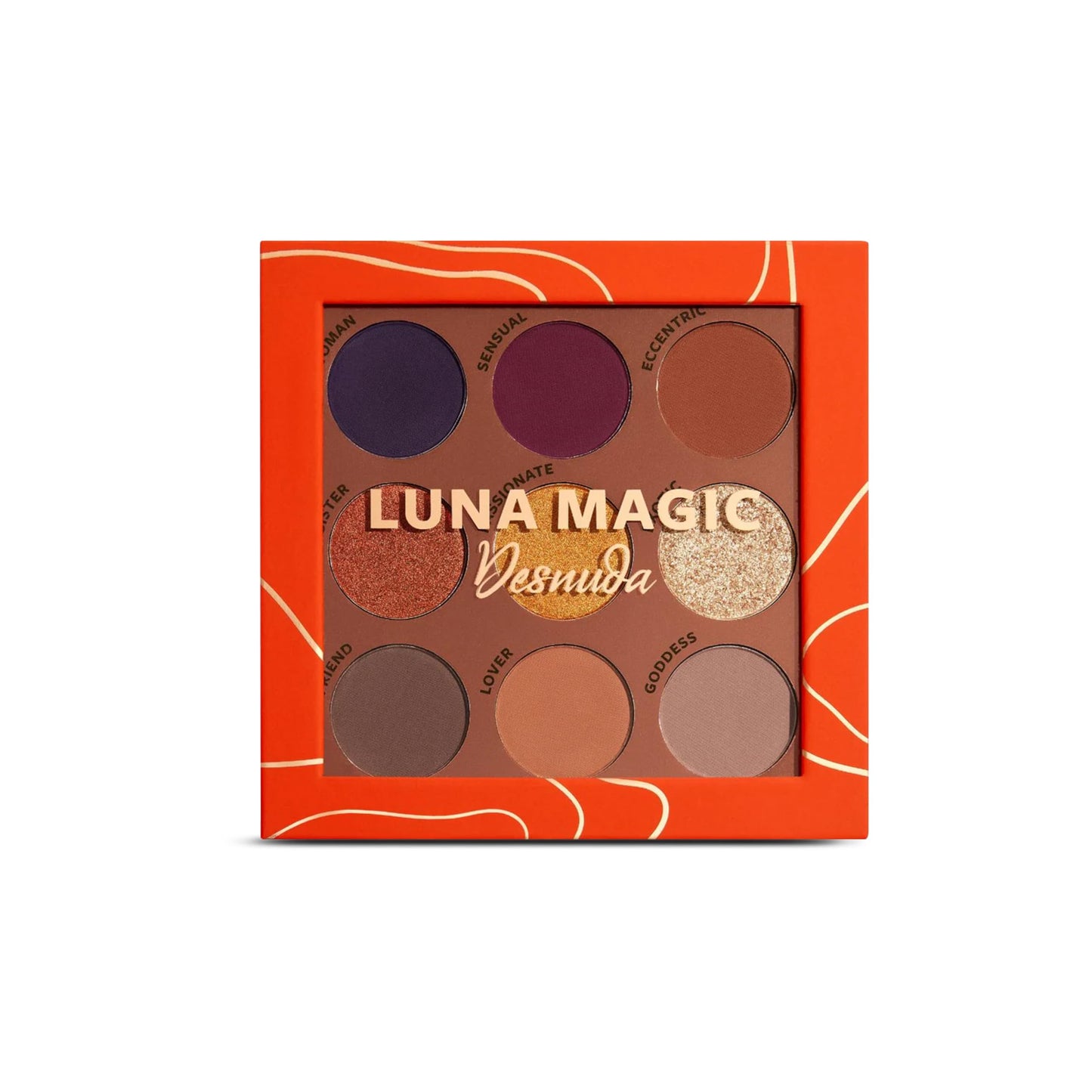 LUNA MAGIC Nude/Desnuda Eye Shadow Palette with 9 Ultra-Blendable Nude, Shimmer & Smoky Shades for All Skin Tones - Long-Lasting Pigment…