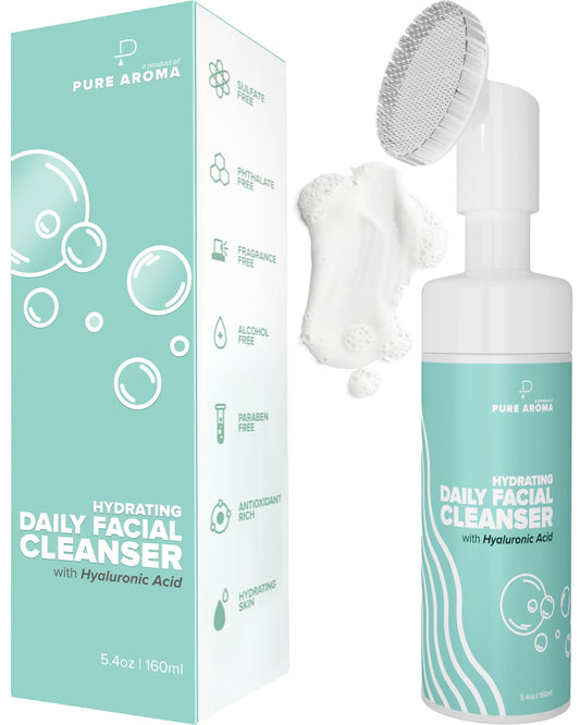 Pure Aroma Hydrating Daily Facial Cleanser | Foaming Face Wash & Makeup Remover With Hyaluronic Acid, Glycerin | For All Type Of Skin |