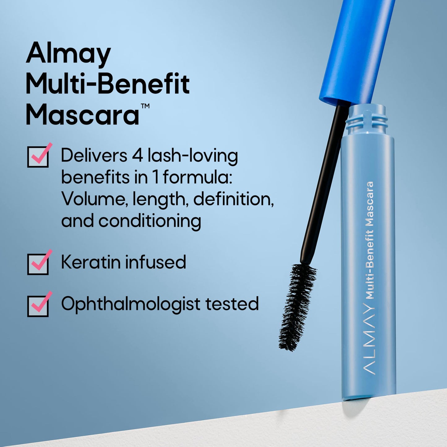 Almay Multi-Benefit Mascara and Eyeliner Duo, Eye Makeup Gift Set for Women, Black Brown