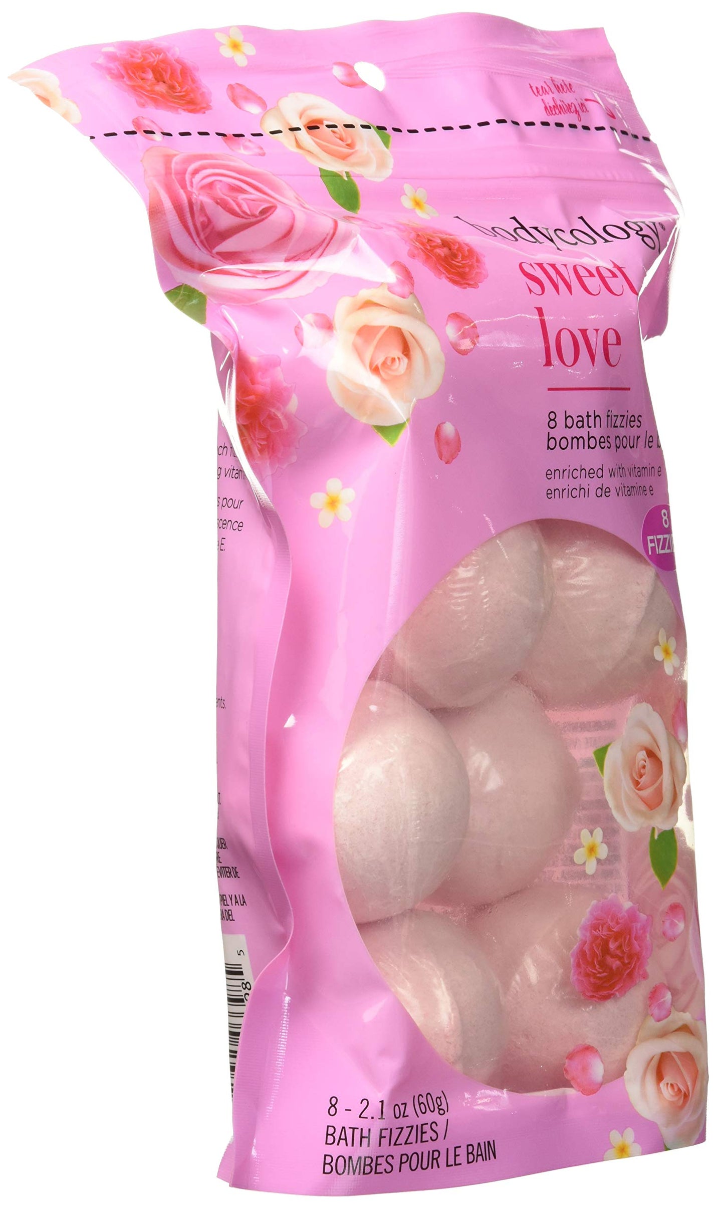 Bodycology Sweet Love Bath Soak Fizzies Bombs 8-2.1 Oz Balls