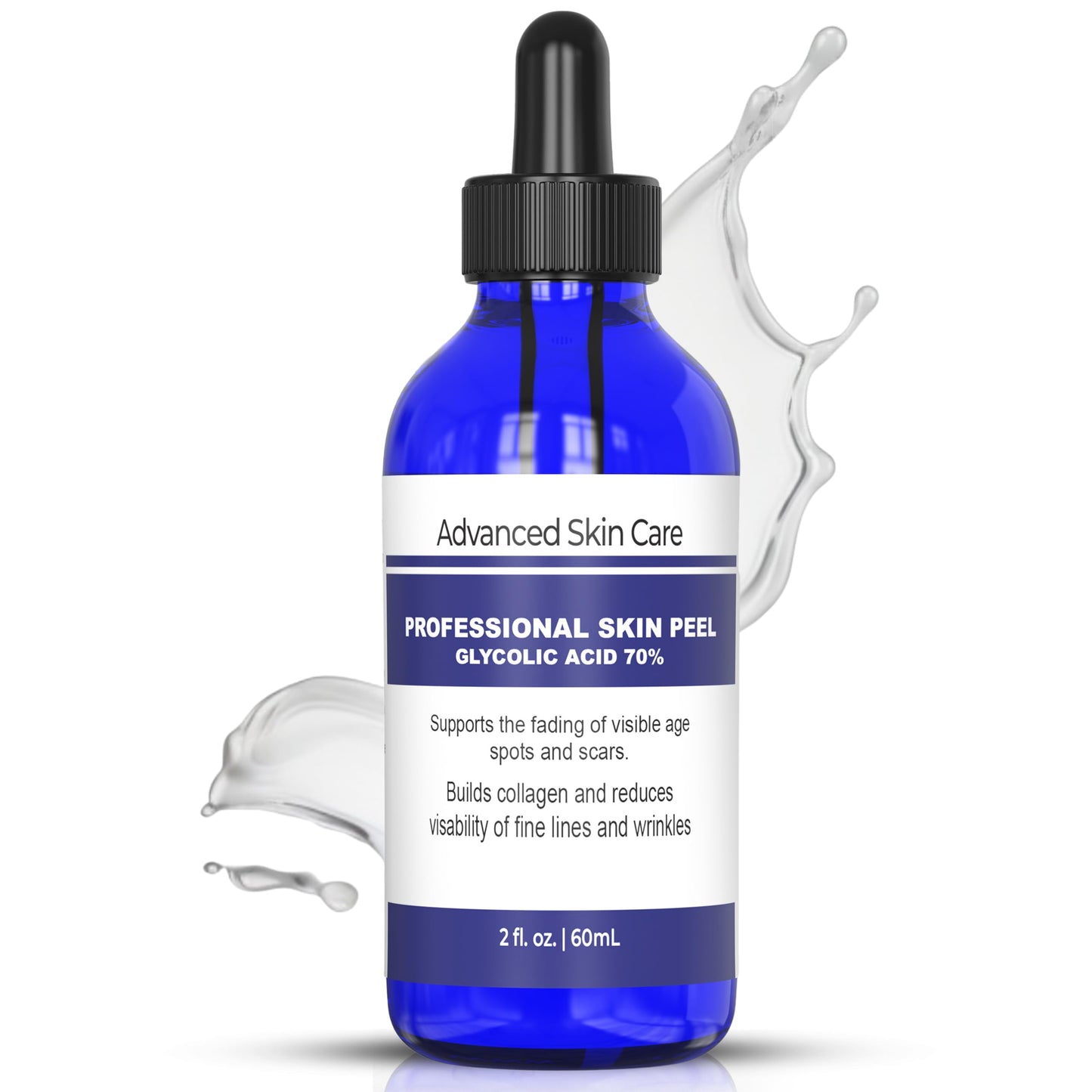 Advanced Skin Care Glycolic Acid Face Peel Serum 70% Strength - at Home Chemical Peel for face 2oz Beauty & Personal Care Advanced Skin Care