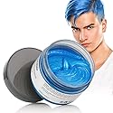 BeeShine Hair Coloring Wax, Blue Disposable Instant Matte Hairstyle Mud Cream Hair Pomades for Kids Men Women to Cosplay Nightclub Masquerade