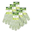 EcoTools Bath + Shower Gloves 6 Pack, Exfoliating Gloves Remove Dead Skin & Cleanse The Whole Body, Bath Gloves To Scrub & Hydrate, Self-Tanner