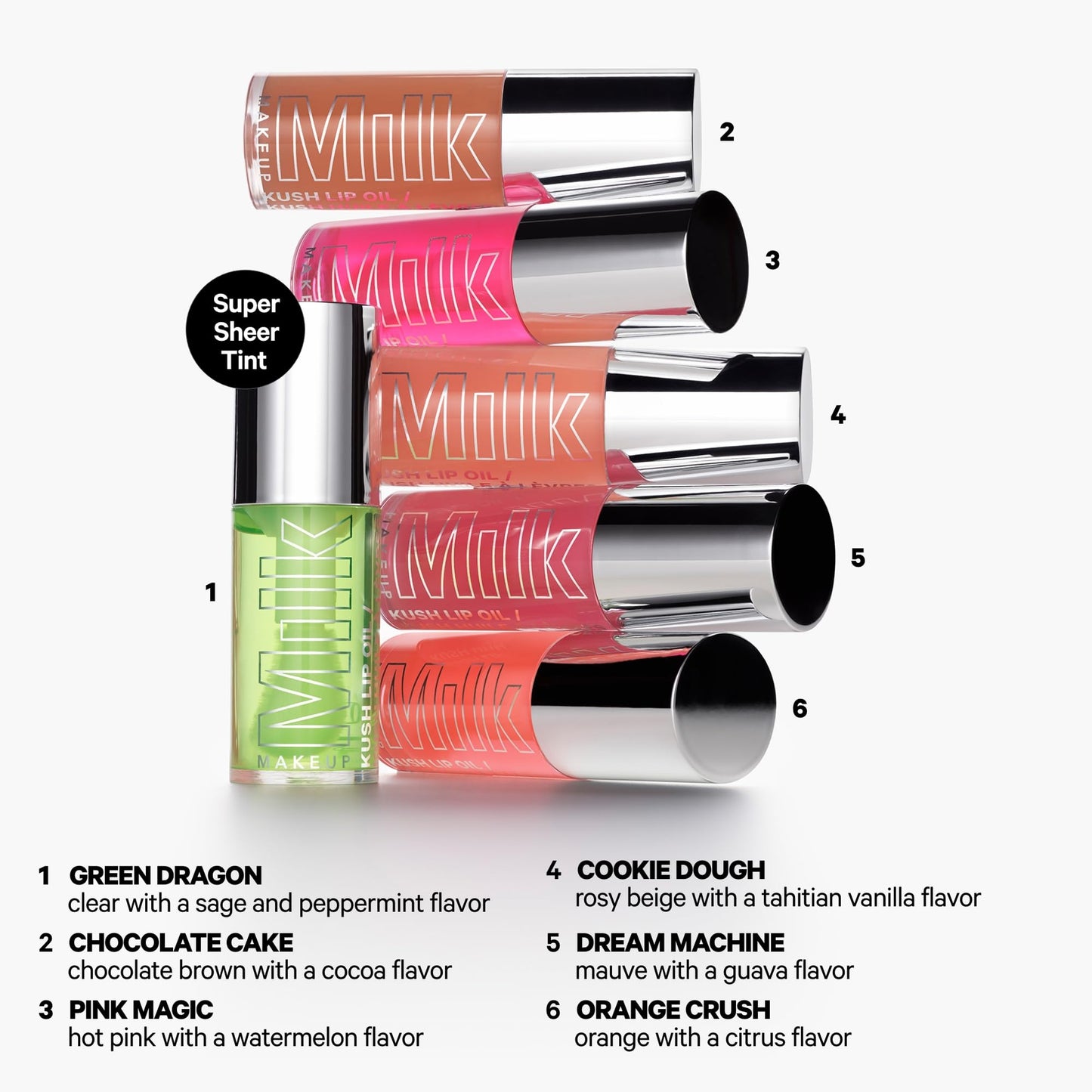Milk Makeup KUSH Sheer Hydrating Lip Oil - Sheer-Tinted, Long-Lasting, Non-Sticky Gloss for High Shine + Smoother-Looking Lips - Vegan - Pink Magic